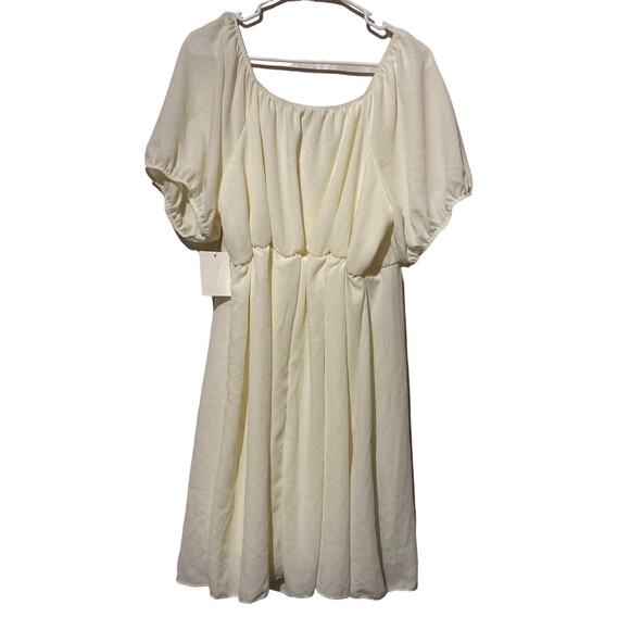 Vibe Sportswear Womans Cream Colored Flowy Lined Dress Size 1X - Picture 5 of 5